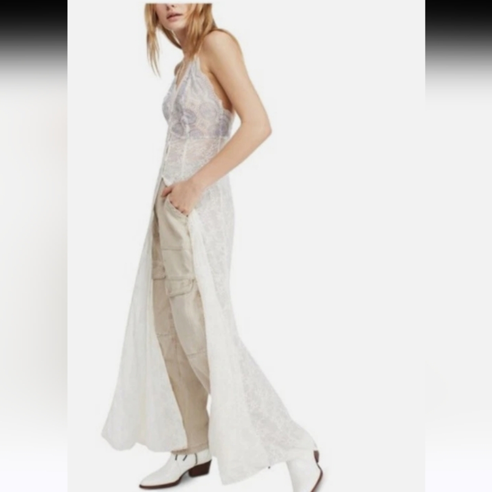 Intimately By Free People "Next to You" Lace Sheer Dress Lingerie Look Sml